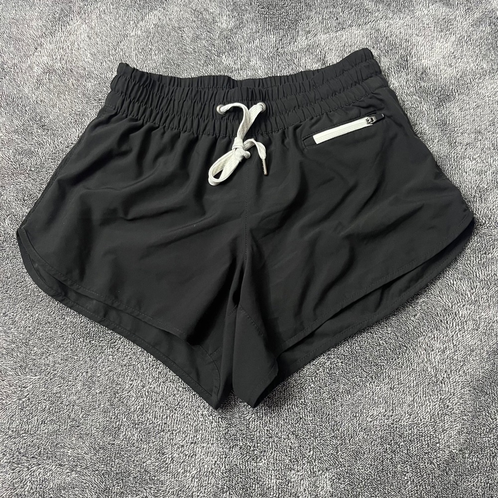 Vuori Clementine 2.0 Shorts Black Womans XS Lined Running Gym Active Drawstring